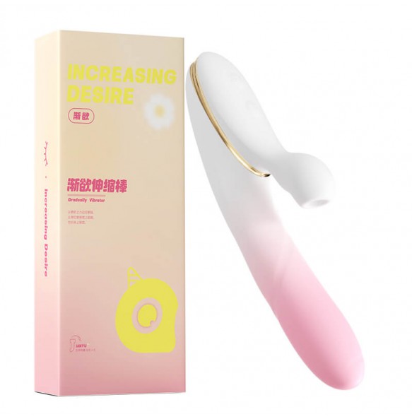 Ankni - LOVE JOY Thrust Suction Vibrator (Chargeable - White)